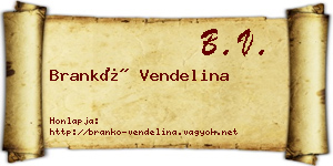 Brankó Vendelina névjegykártya